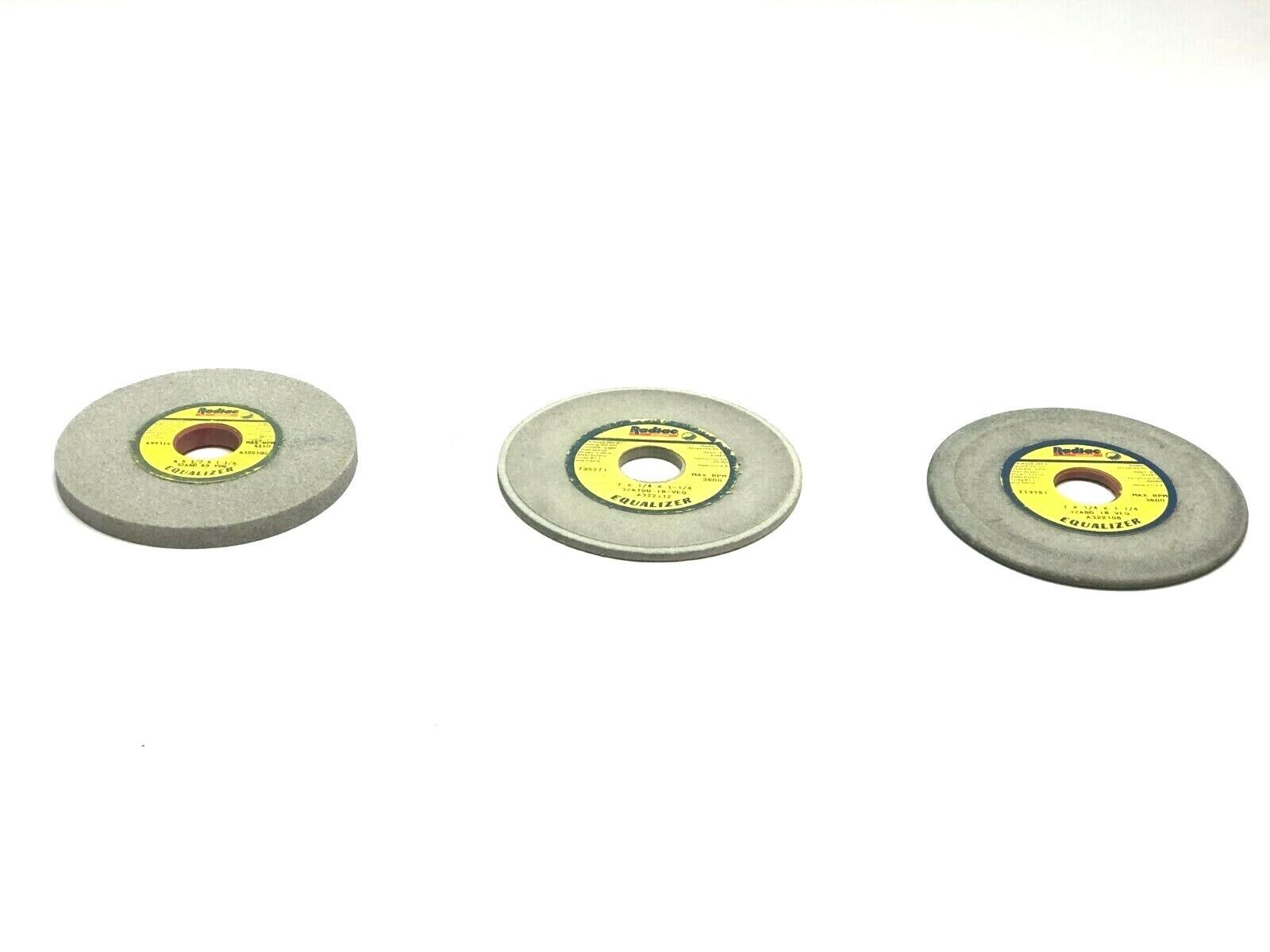 Radiac Miscellaneous Grinding Wheels 1-1/4" Bore 3600-4140 RPM LOT OF 3 - Used - Maverick Industrial Sales