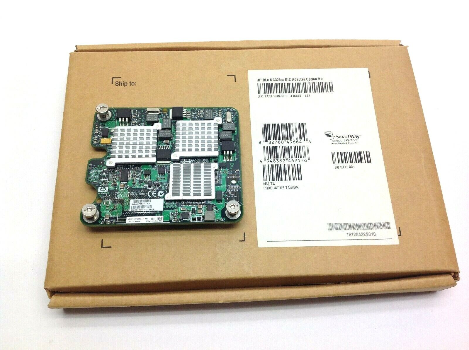 HP 416585-B21 BLc NC325m NIC Adapter Option Kit 416583-001 - Maverick Industrial Sales