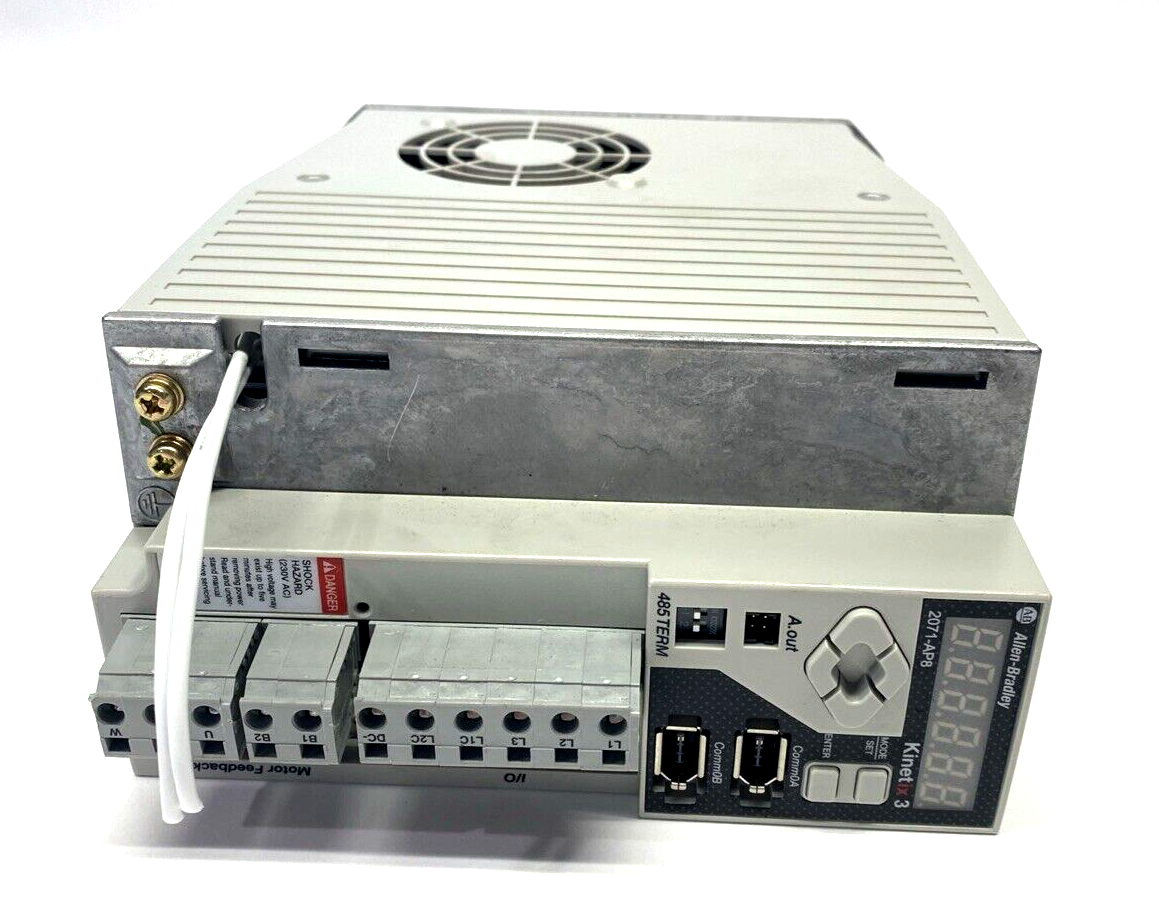 2071-AP8 | Allen Bradley Ser. A Kinetix 3 800W Component Servo Drive 3PH 5A 220VAC - For parts or not working - Maverick Industrial Sales