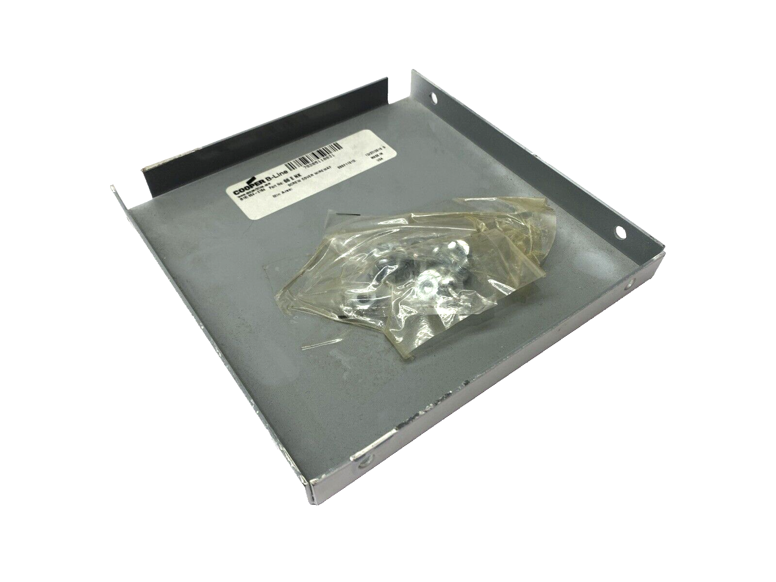 Cooper 66-E-NK B-Line End Wireway Screw Cover 6" x 6" PAINTED WHITE - Maverick Industrial Sales