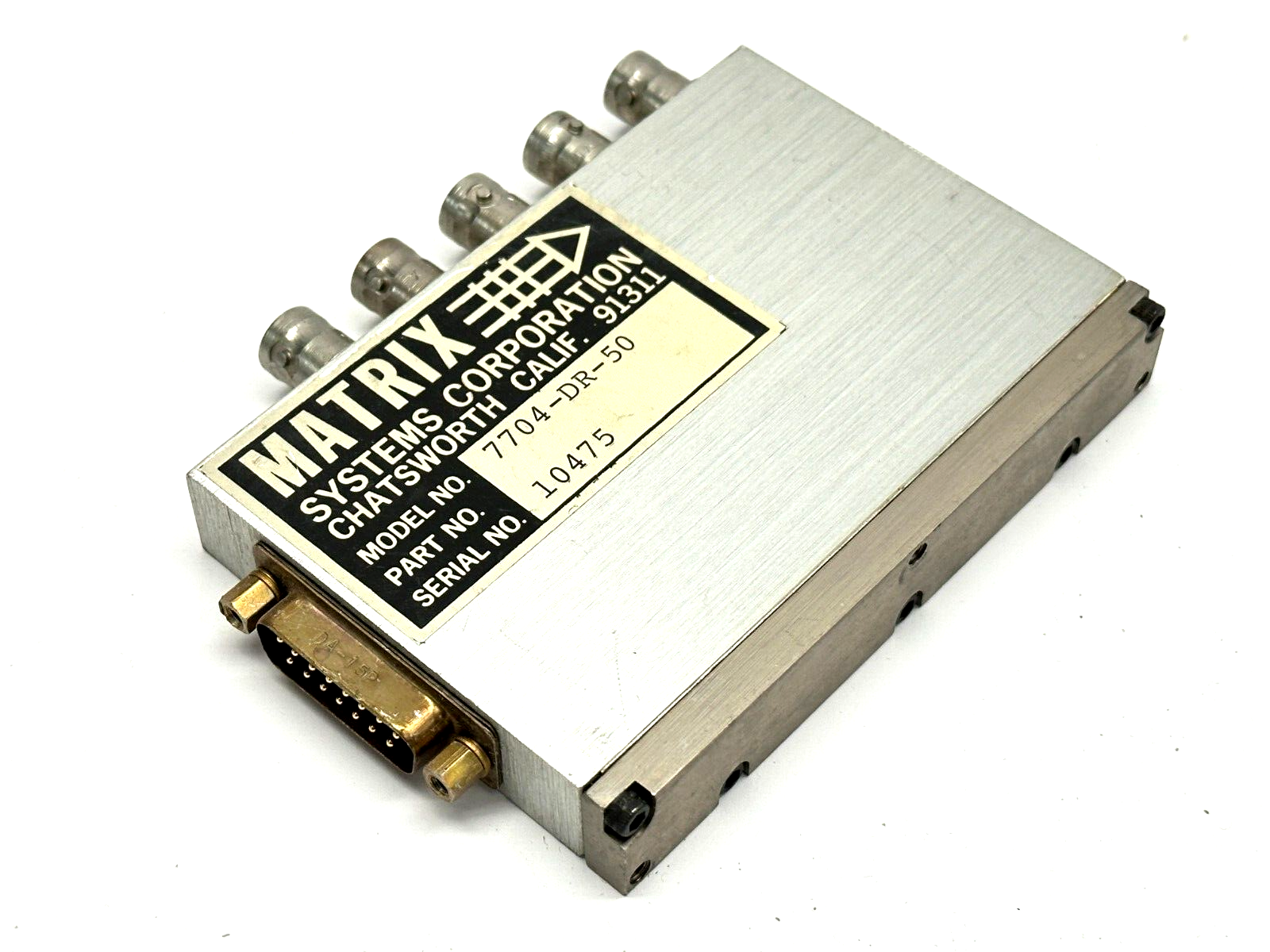 Matrix Systems 7704-DR-50 Coaxial Relay Module 7000 Series Options DR 50 - Used - Maverick Industrial Sales