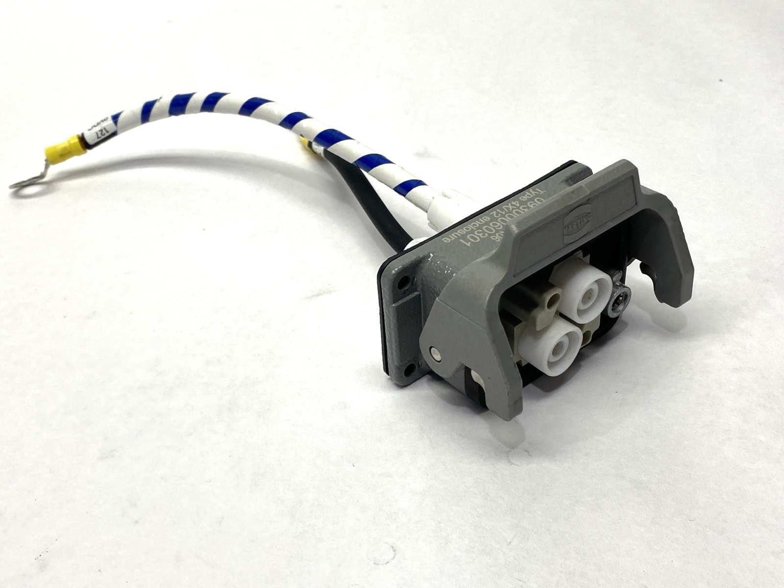 09140023123 | Harting Han HV Module w/ 09300060301 Bulkhead Mount Housing - Used - Maverick Industrial Sales