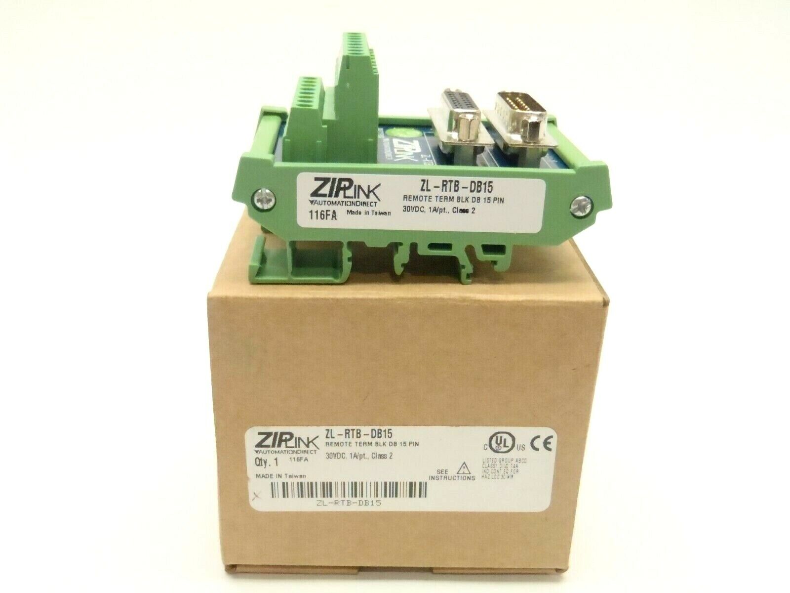 ZL-RB-DB15 | ZipLink D-Sub Feed-through Module - New - Maverick Industrial Sales