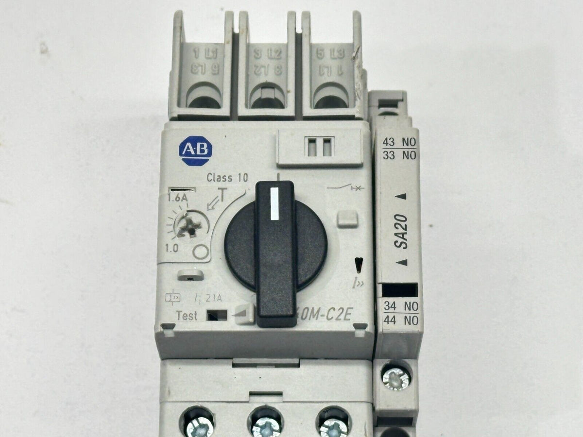 140M-C2E-B16 | Allen Bradley Ser C Circuit Breaker w/ 140M-C-A, 140M-C-TE1 - Used - Maverick Industrial Sales
