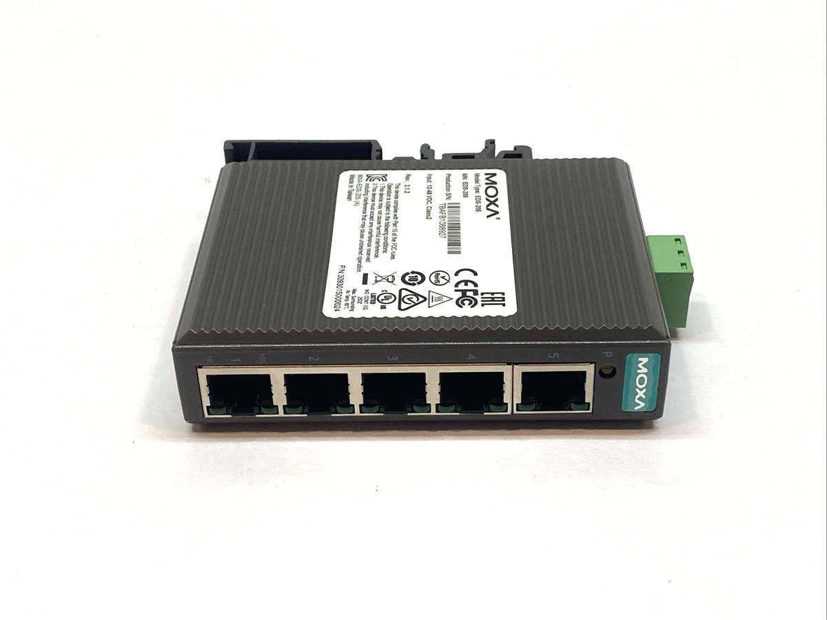 EDS-205 | Moxa Entry-Level Unmanaged Ethernet Switch 5-Port - Used - Maverick Industrial Sales