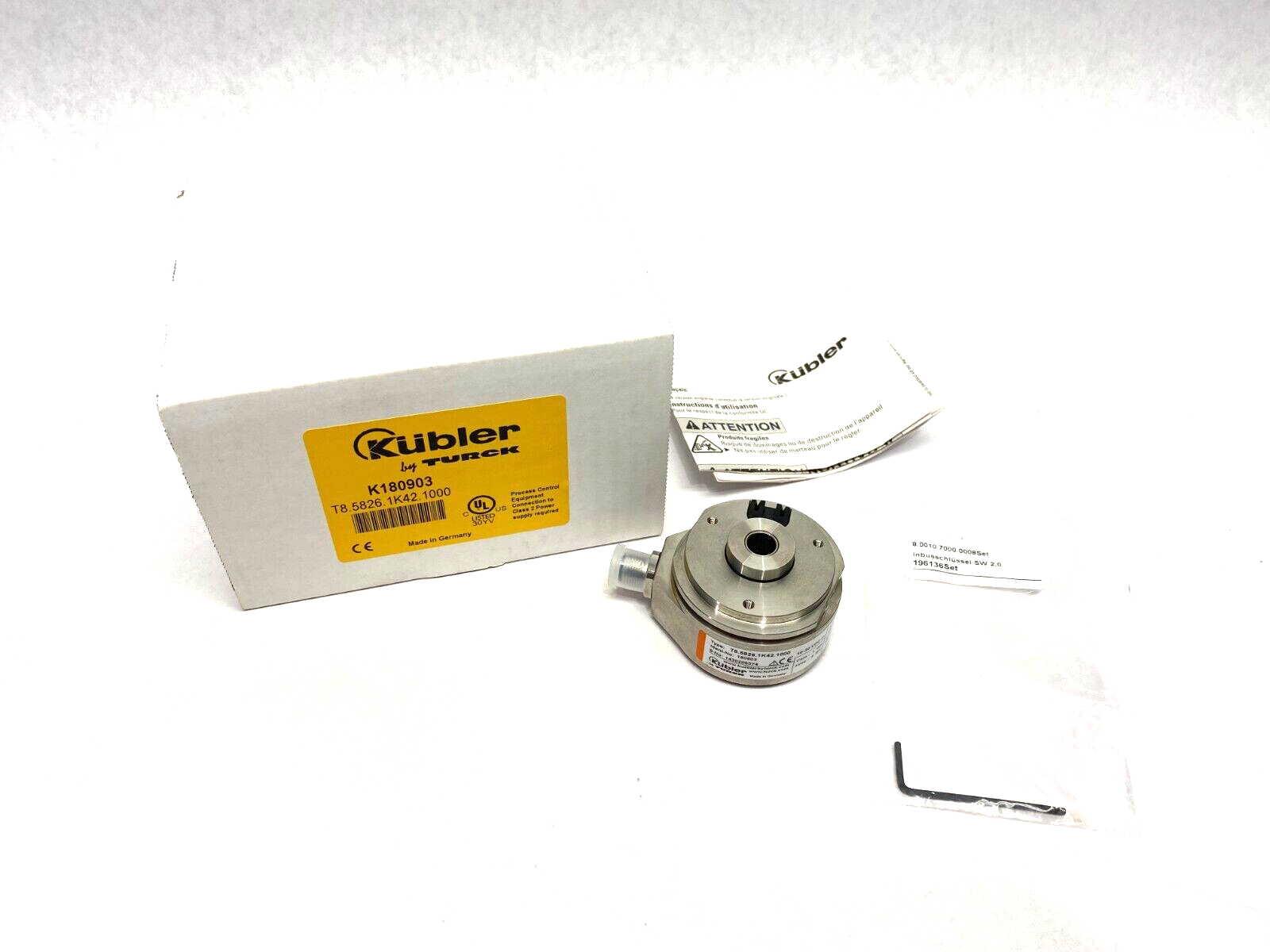 T8.5826.1K42.1000, K180903 | Turck Kübler T8.5826.1K42.1000 Incremental Hollow Shaft Rotary Encoder K180903 - New - Maverick Industrial Sales
