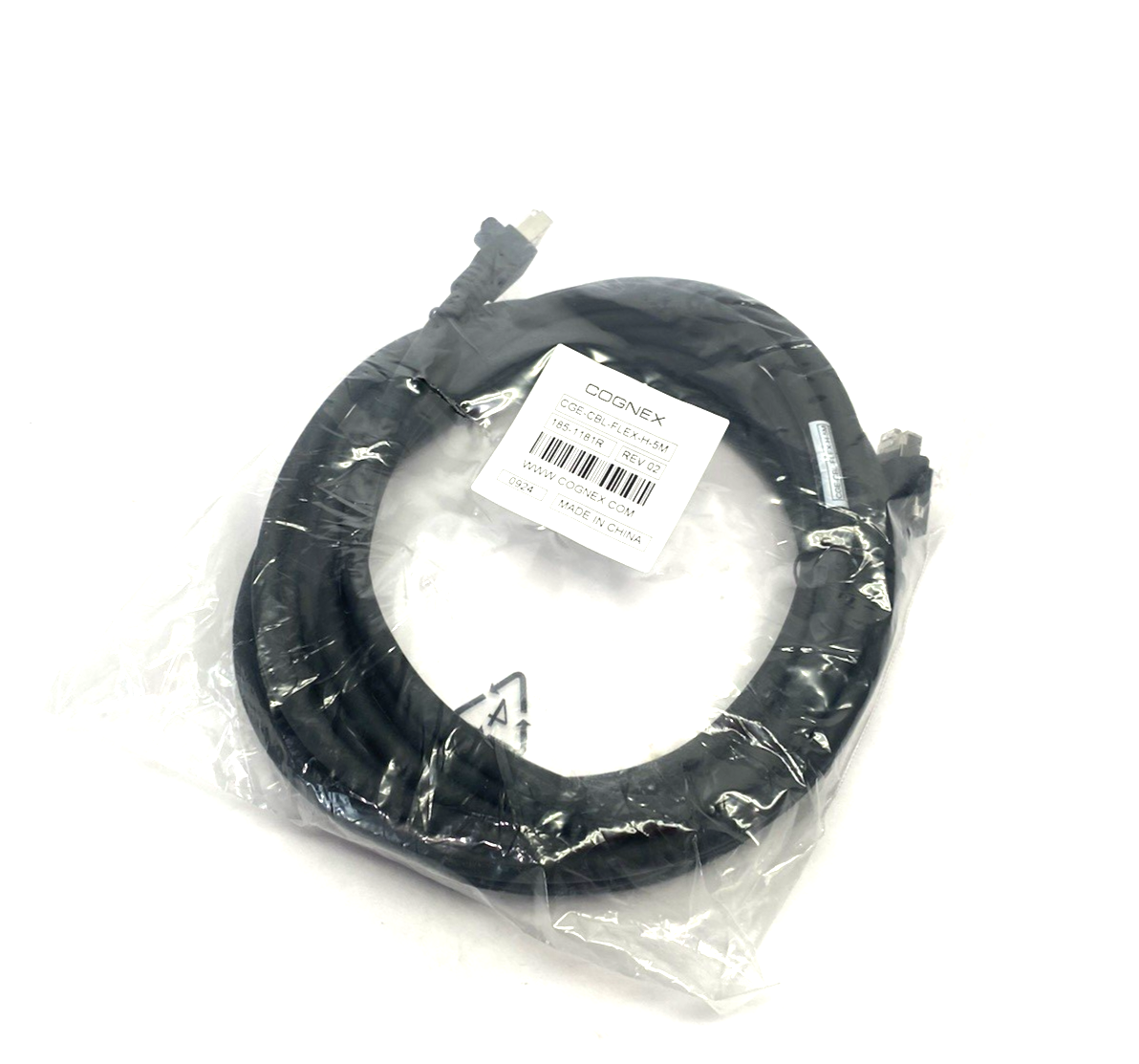 CGE-CBL-FLEX-H-5M | Cognex Screw-Locking Ethernet Cable RJ45 Ends 185-1181R- New - Maverick Industrial Sales