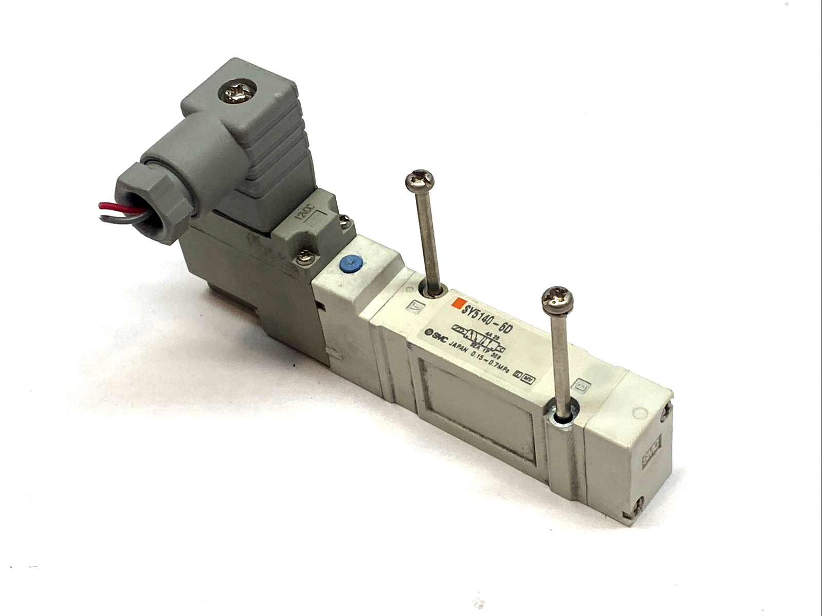 SY5140-6D | SMC 5-Port Solenoid Valve Single Coil Base Mount - Used - Maverick Industrial Sales