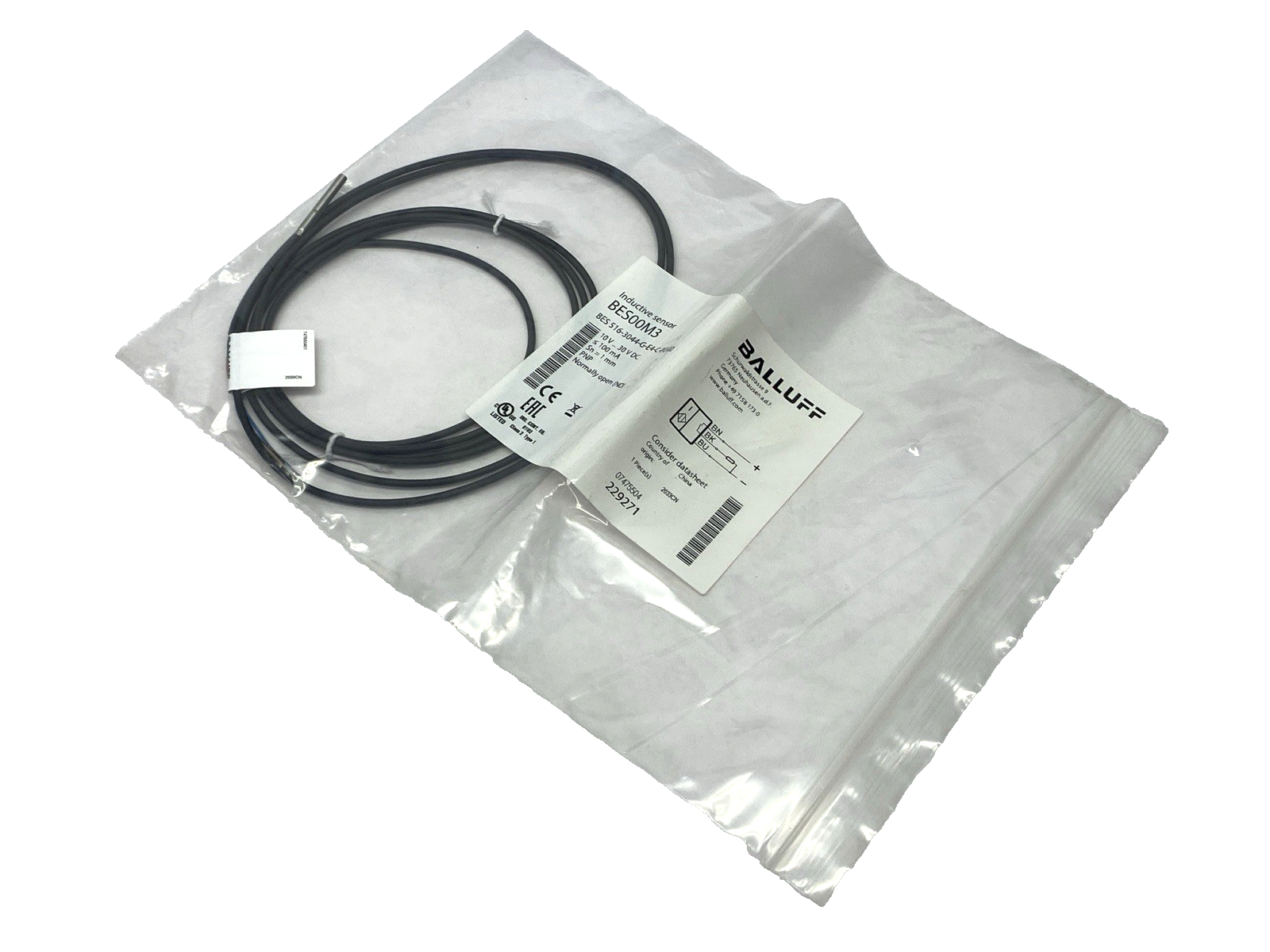 Balluff BES 516-3044-G-E4-C-PU-02 Inductive Sensor 1mm BES00M3 - New - Maverick Industrial Sales