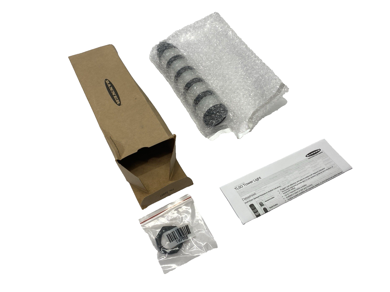 Banner TL50WGBYRQ LED Tower Light 50mm 8-Pin M12 12897 - Maverick Industrial Sales