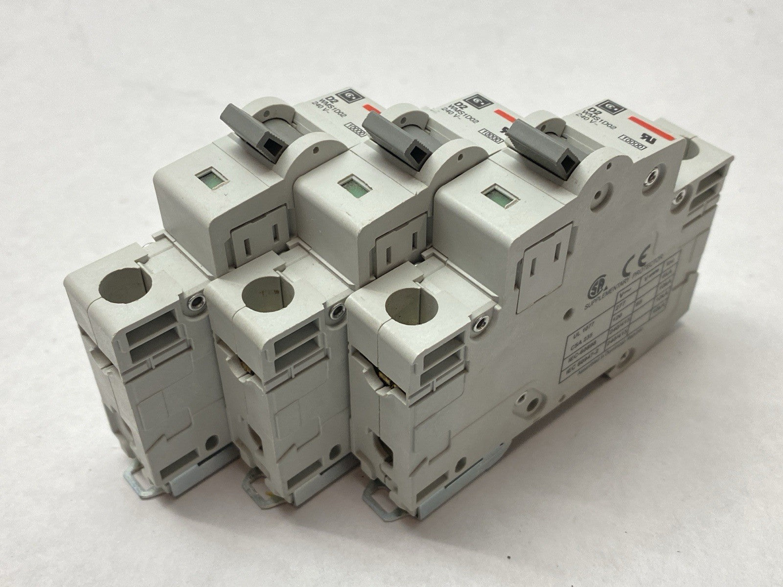 Cutler Hammer WMS1D02 Circuit Breaker 1-Pole 2A 240V LOT OF 3 - Maverick Industrial Sales