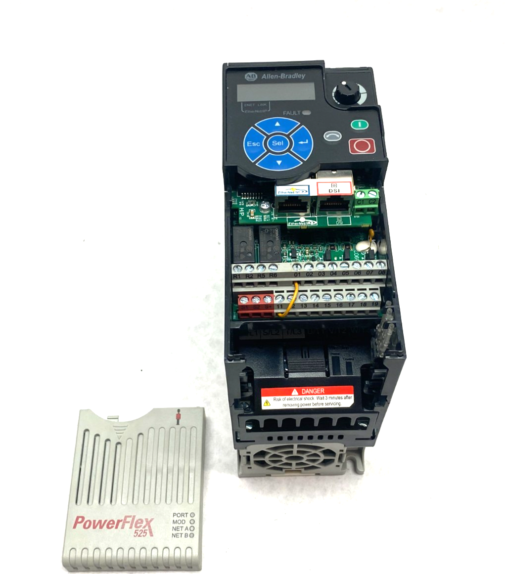 25B-D1P4N104 | Allen Bradley Ser. A PowerFlex 525 0.4kW (0.5Hp) AC Drive 3-Phase - Used - Maverick Industrial Sales