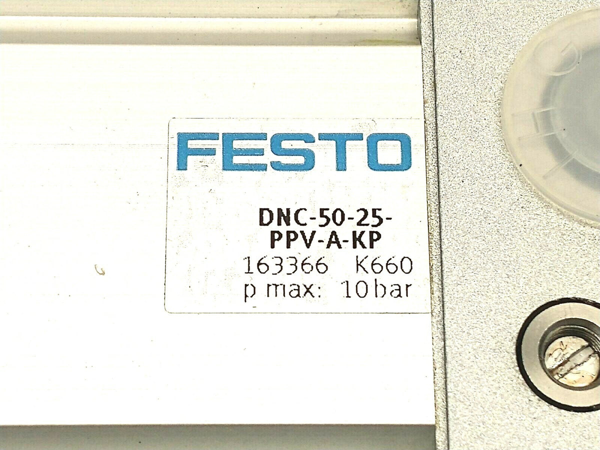 DNC-50-25-PPV-A-KP | Festo Pneumatic Cylinder 50mm Bore 25mm Stroke 163366 - New Other - Maverick Industrial Sales