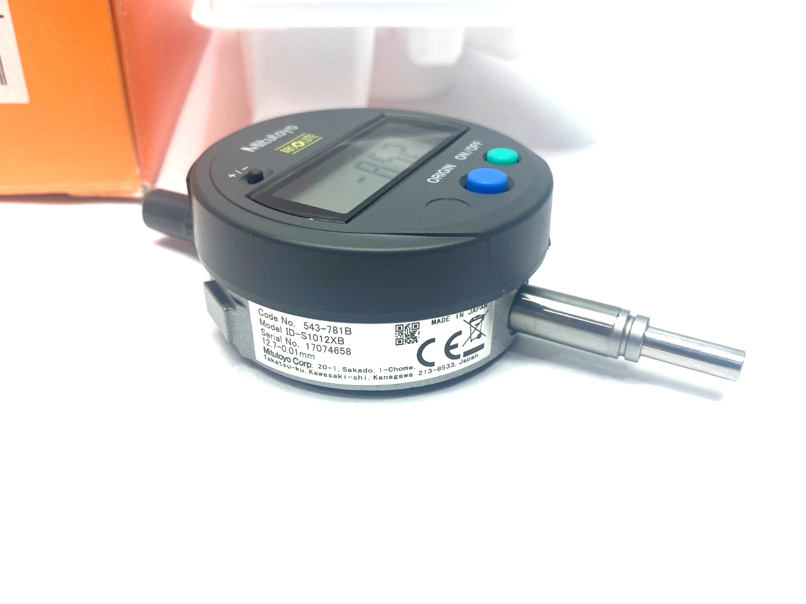 543-781B, ID-S1012XB | Mitutoyo 543-781B ABSOLUTE Digimatic Indicator ID-S1012XB NO INSTRUCTIONS - New – Open box - Maverick Industrial Sales