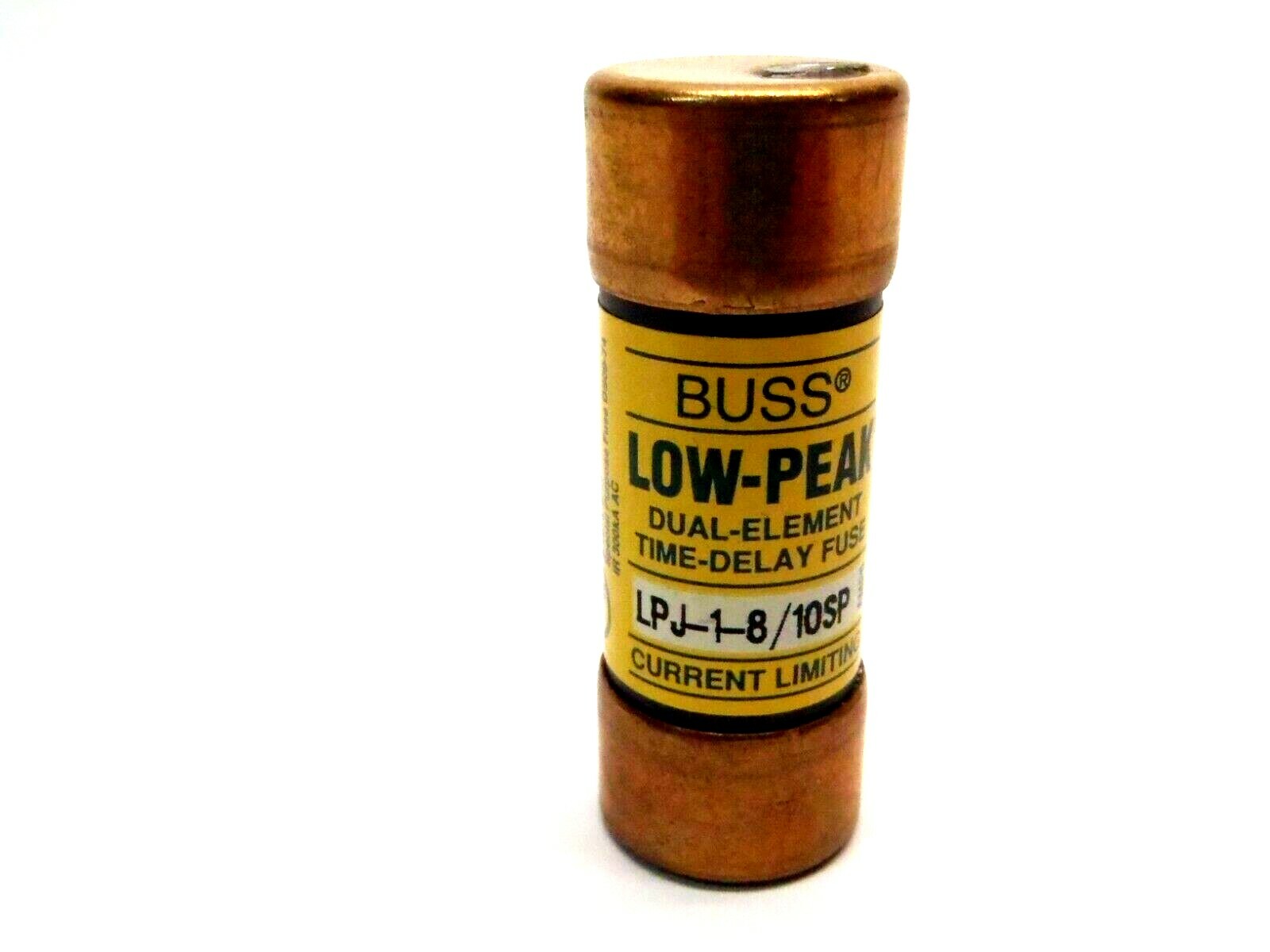 LPJ-1-8/10SP | Cooper Bussmann 1.8 Amp Low Peak Dual Element Time Delay Fuse- Used - Maverick Industrial Sales