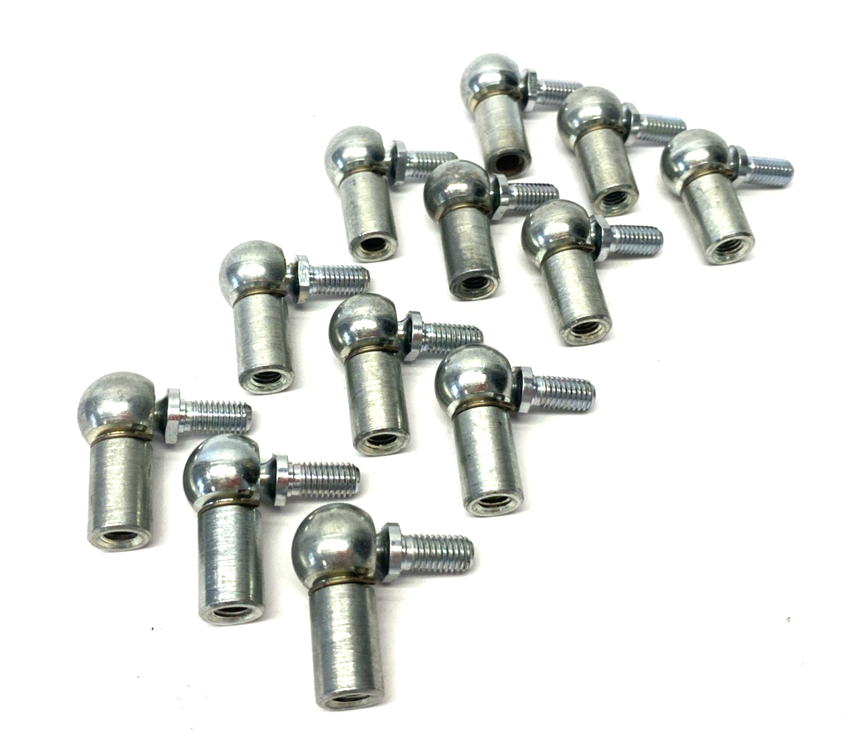 None | Angled Ball Joint DIN 71802 Type CS w/ Safety Circlip, M8 Thread LOT OF 12- New – Open box - Maverick Industrial Sales