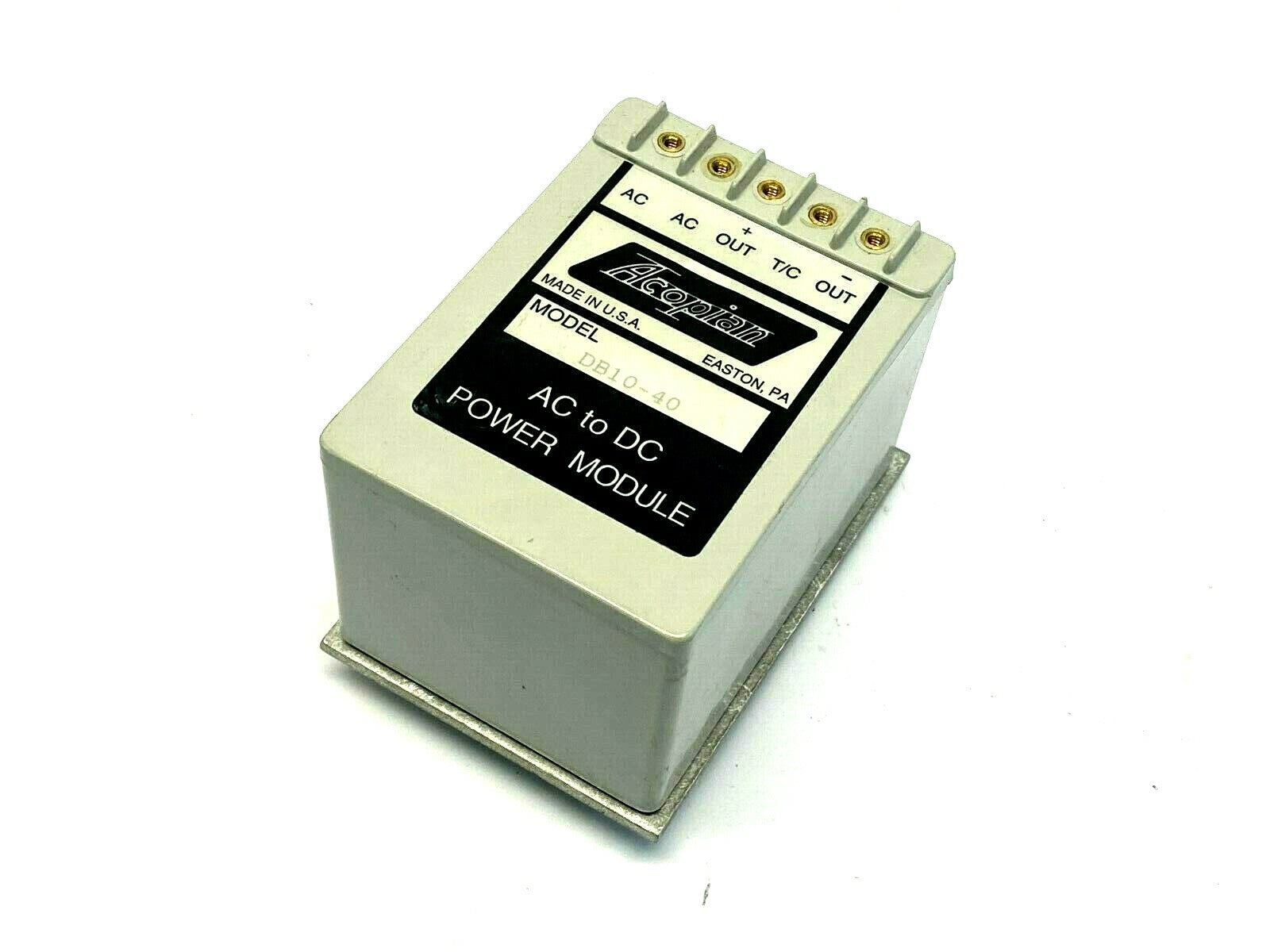 Acopian DB10-40 AC to DC Power Module MISSING SCREWS - Used - Maverick Industrial Sales