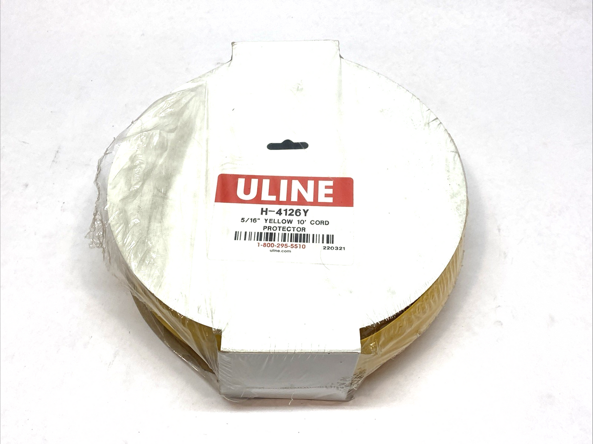Uline H-4126Y Flexible Tapered Profile 5/16" Yellow Cord Protector 10ft - Maverick Industrial Sales
