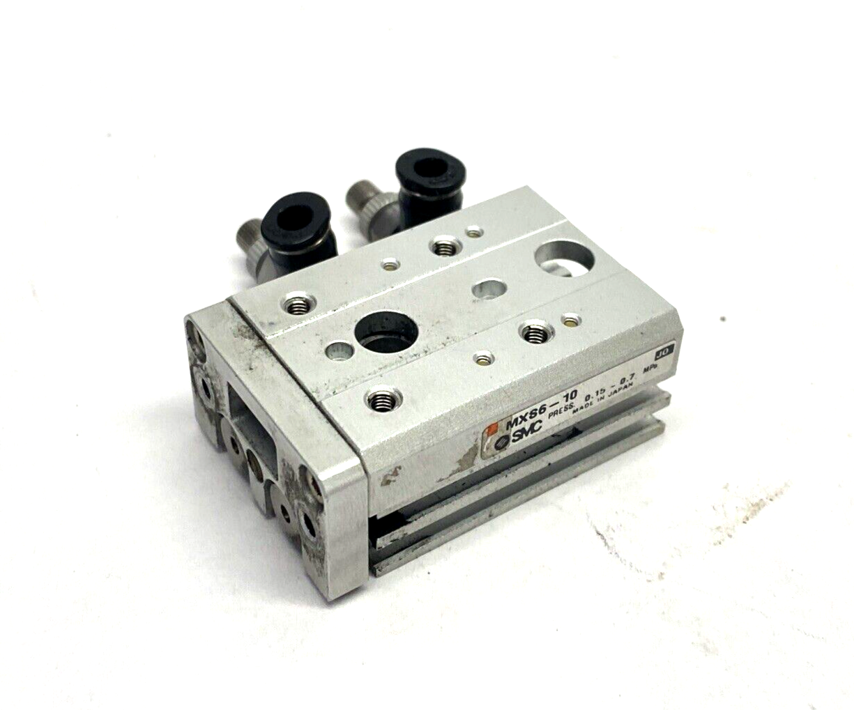 MXS6-10 | SMC Pneumatic Slide Table 6mm Bore 10mm Stroke - Used - Maverick Industrial Sales