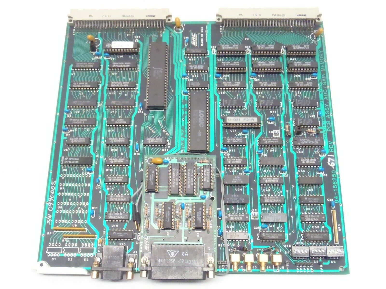 Simco Ramic SRC 94-156250-671 PCB Assy ADC/Gain Memory 56-156249-001 REV 1 - Maverick Industrial Sales
