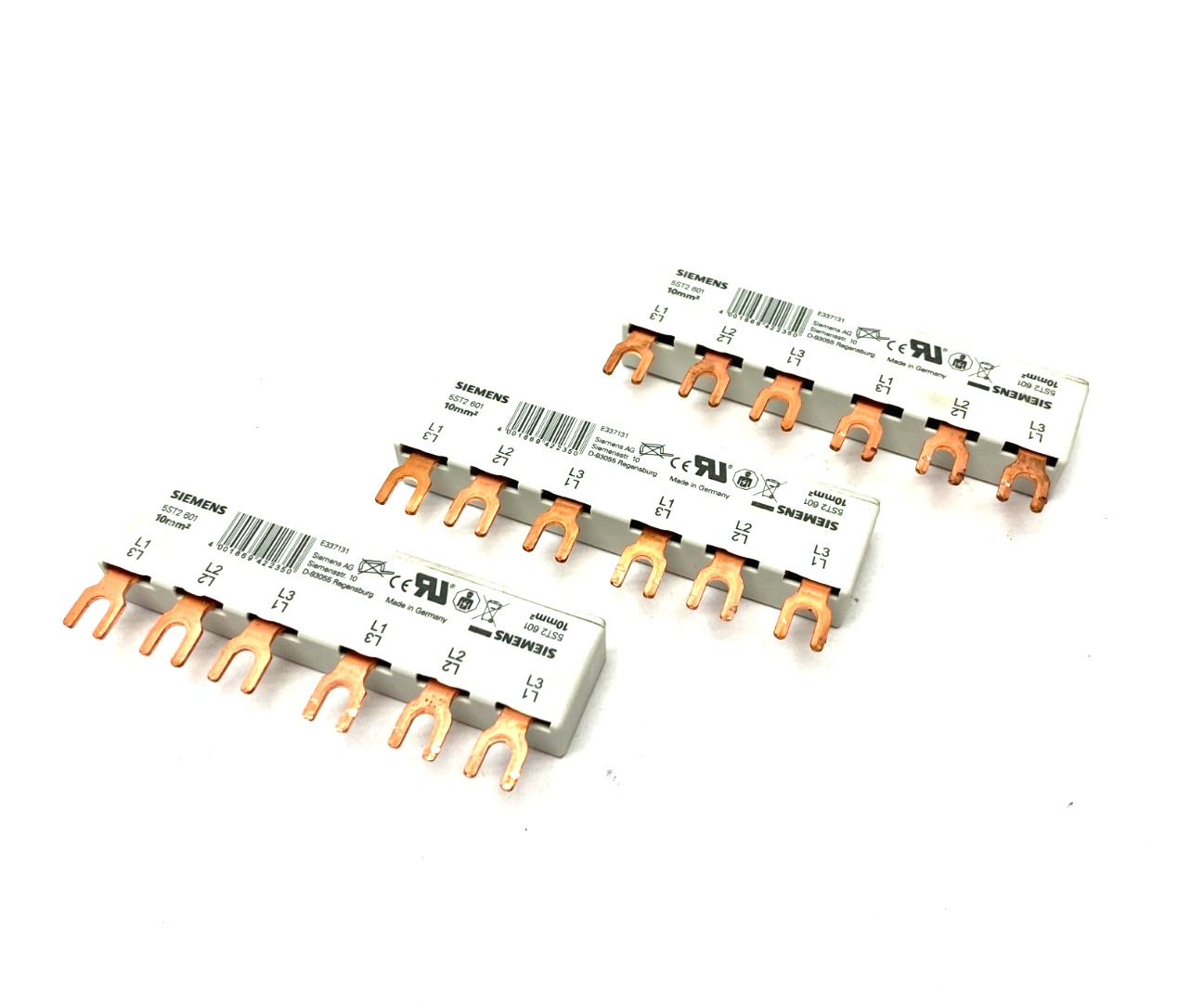 Siemens 5ST2601 Busbar 63A 3-Pole LOT OF 3 - Maverick Industrial Sales