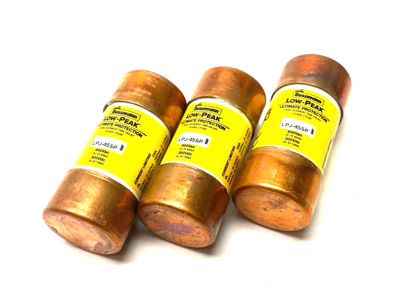LPJ-45SP | Cooper Bussmann LOW-PEAK Dual-Element Time Delay Fuse LOT OF 3- New – Open box - Maverick Industrial Sales