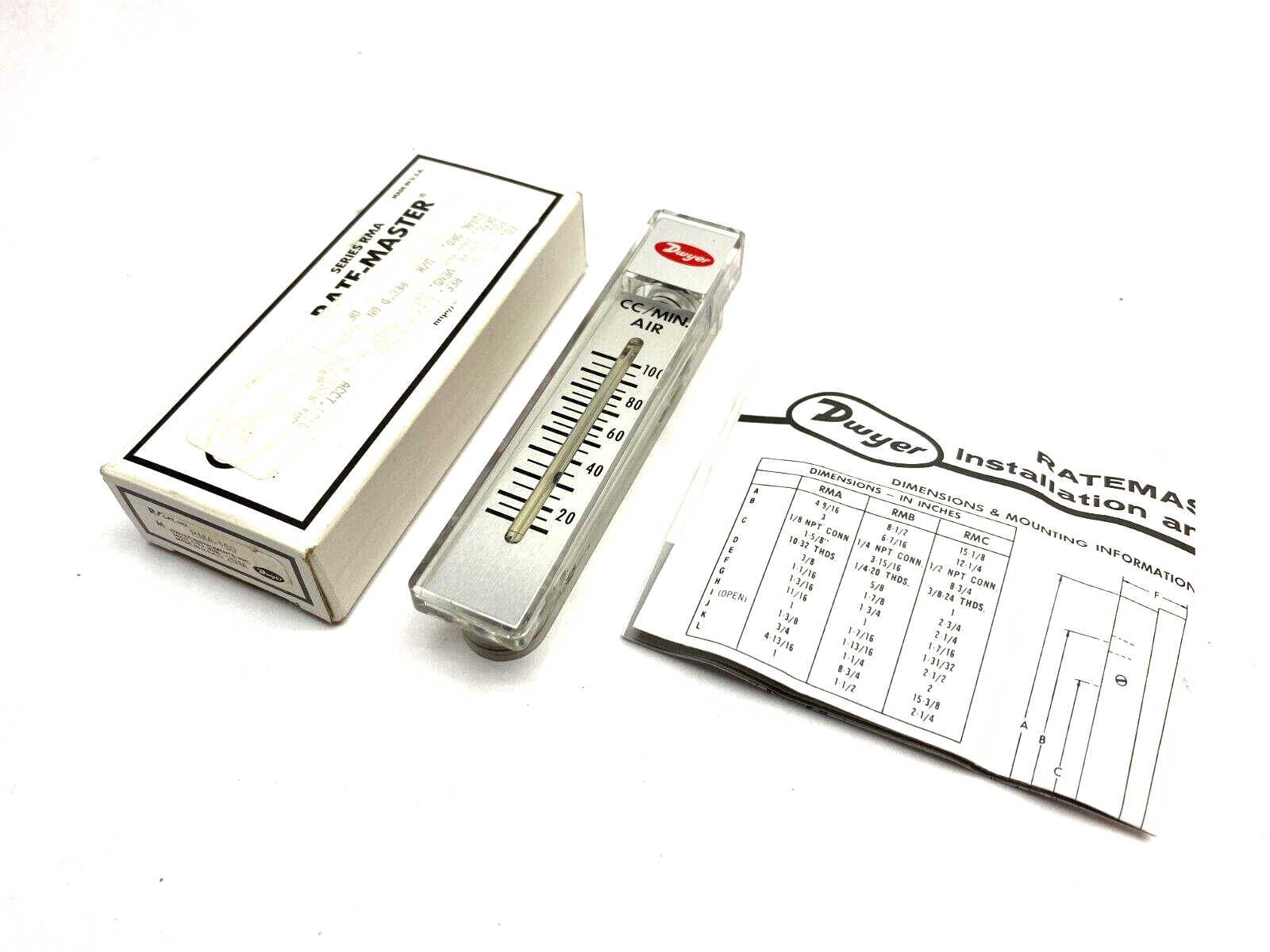 Dwyer RMA-150 Rate-Master Flowmeter 10-100 cc/min Air Range - Maverick Industrial Sales