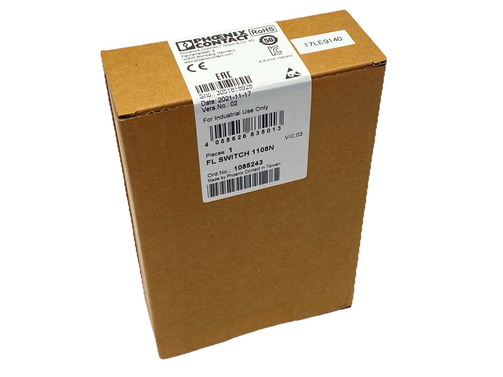 FL SWITCH 1108N | Phoenix Contact Narrow Ethernet Switch 8-Port 1085243 - New - Maverick Industrial Sales