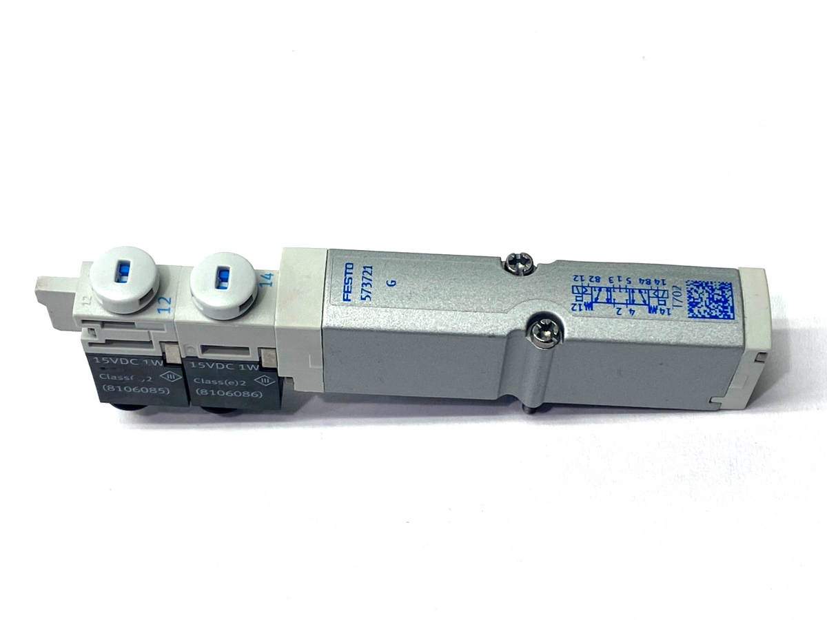 VMPA14-M1H-G-PI | Festo Solenoid Valve, Electrical, 5/3-Way, Closed, 573721 - New – Open box - Maverick Industrial Sales