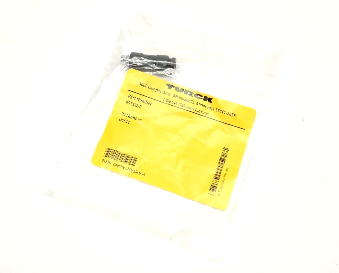 BS 5132-0,U6511 | Turck BS 5132-0 M8 Male 3-Pin Field Wireable Connector 3-5mm Cable Dia. U6511 - New - Maverick Industrial Sales