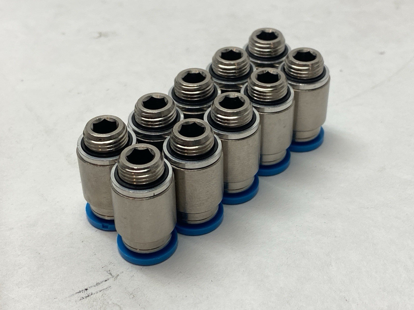 Festo QS-G1/8-8-I Push-In Fitting Male Thread 8mm OD Tube 186109 LOT OF 10 - Maverick Industrial Sales