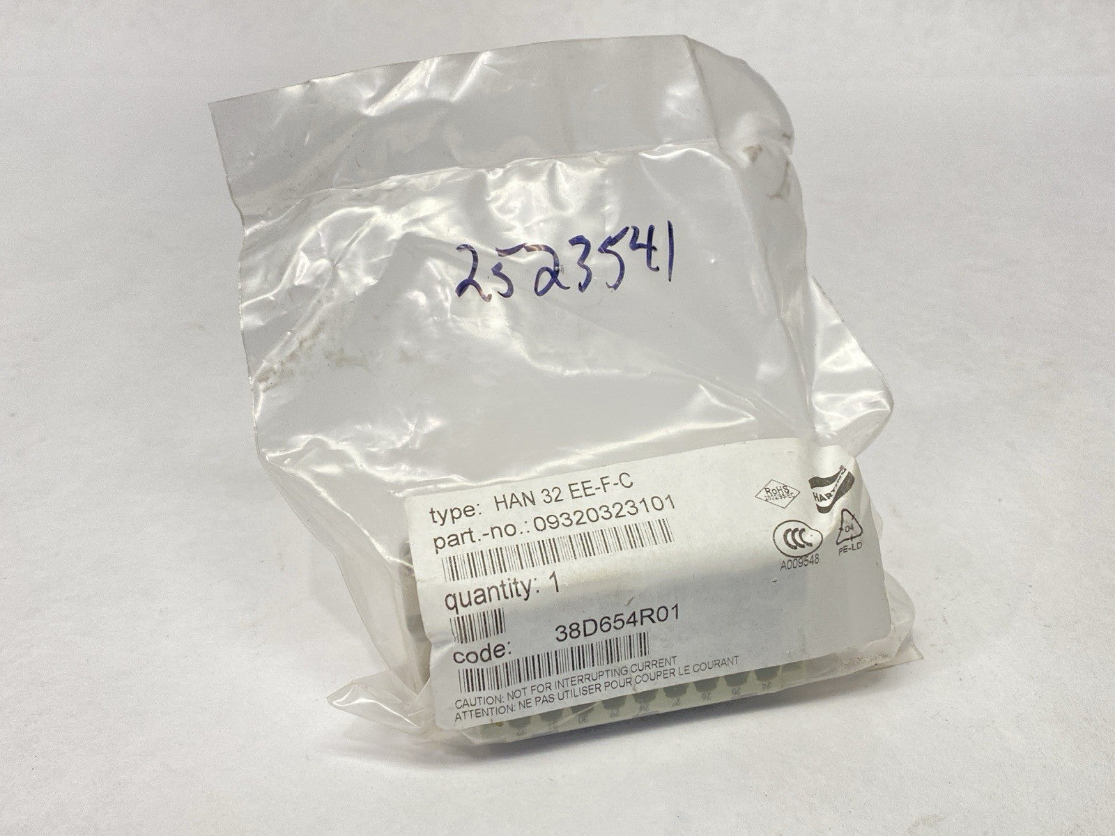 09320323101 | Harting Heavy-Duty Connector 32 Position Female HAN 32 EE-F-C - New - Maverick Industrial Sales