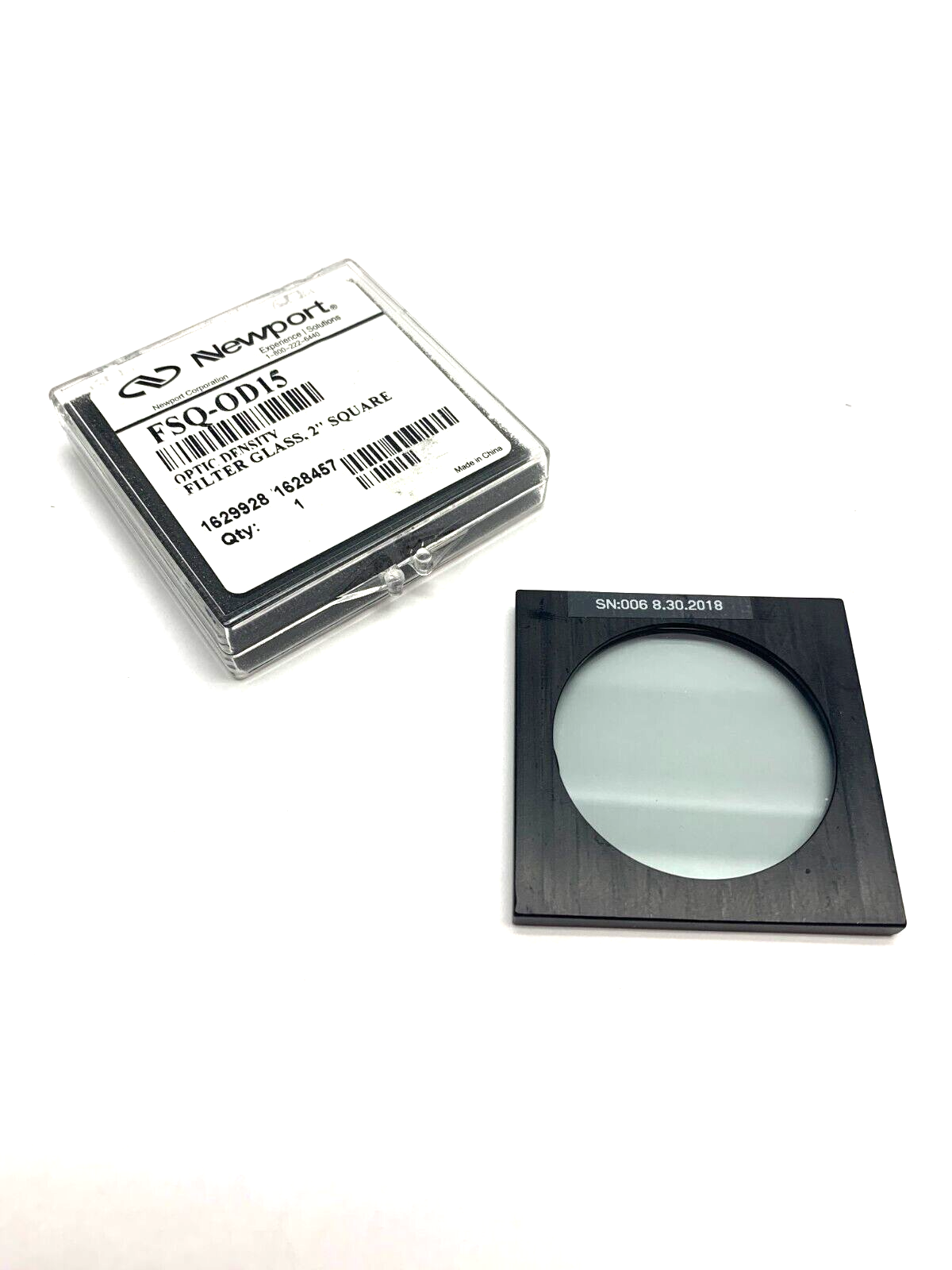 Newport FSQ-OD15 Optic Density Filter Glass 2" Square w/ TM008-192 Frame - Maverick Industrial Sales