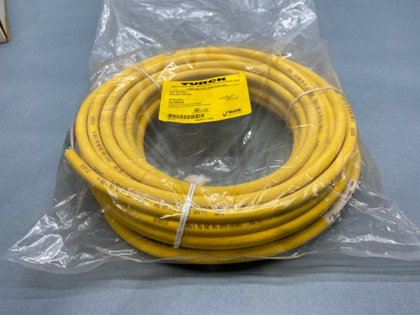 Turck RKM 6B6-15M/S90 Minifast Single Ended Cordset 15 Meter U2-00018 - New - Maverick Industrial Sales