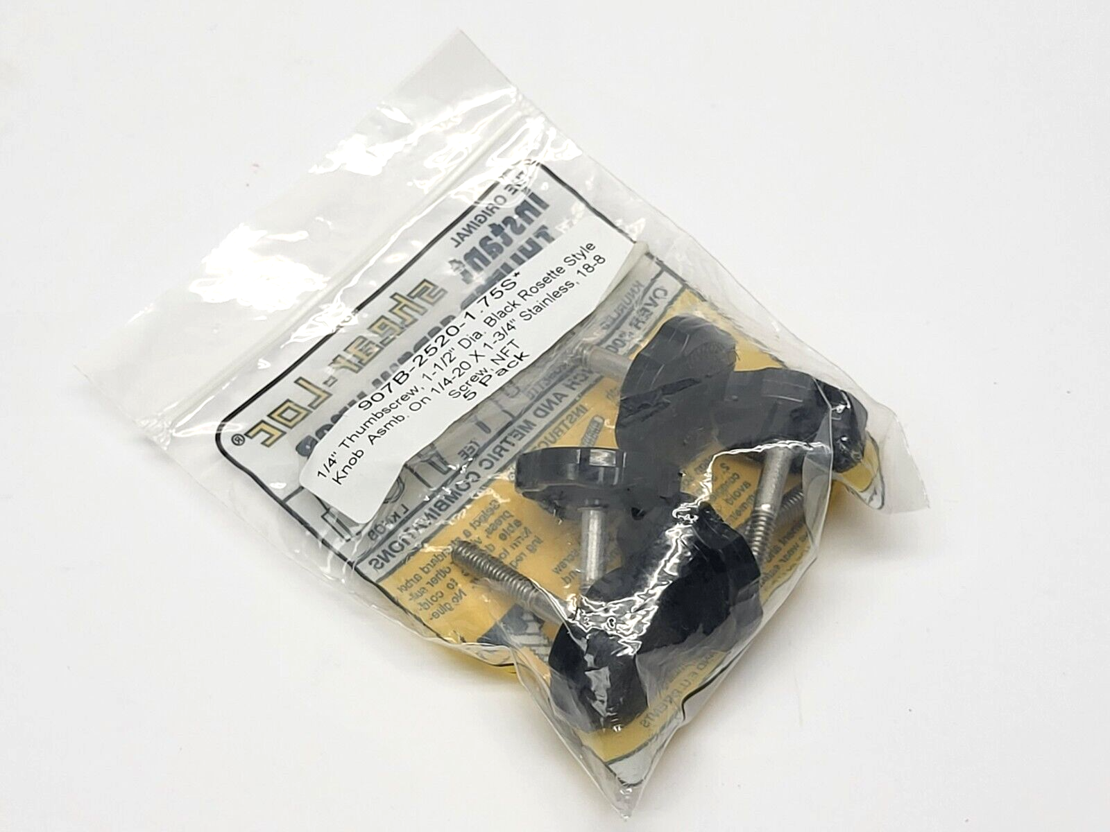 907B-2520-1.75S | Shear Loc Thumb Screw Knob PKG OF 5 - New - Maverick Industrial Sales