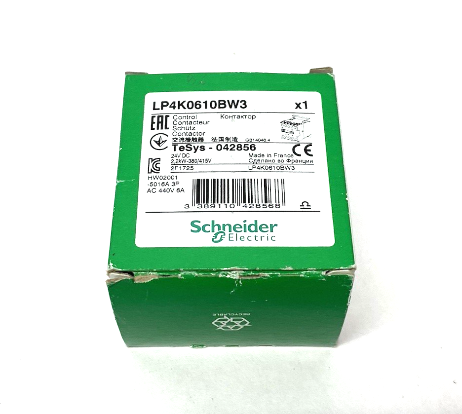 Schneider Electric LP4K0610BW3 Contactor, TeSys K, 3P, AC-3, lt or eq to 440V - Maverick Industrial Sales