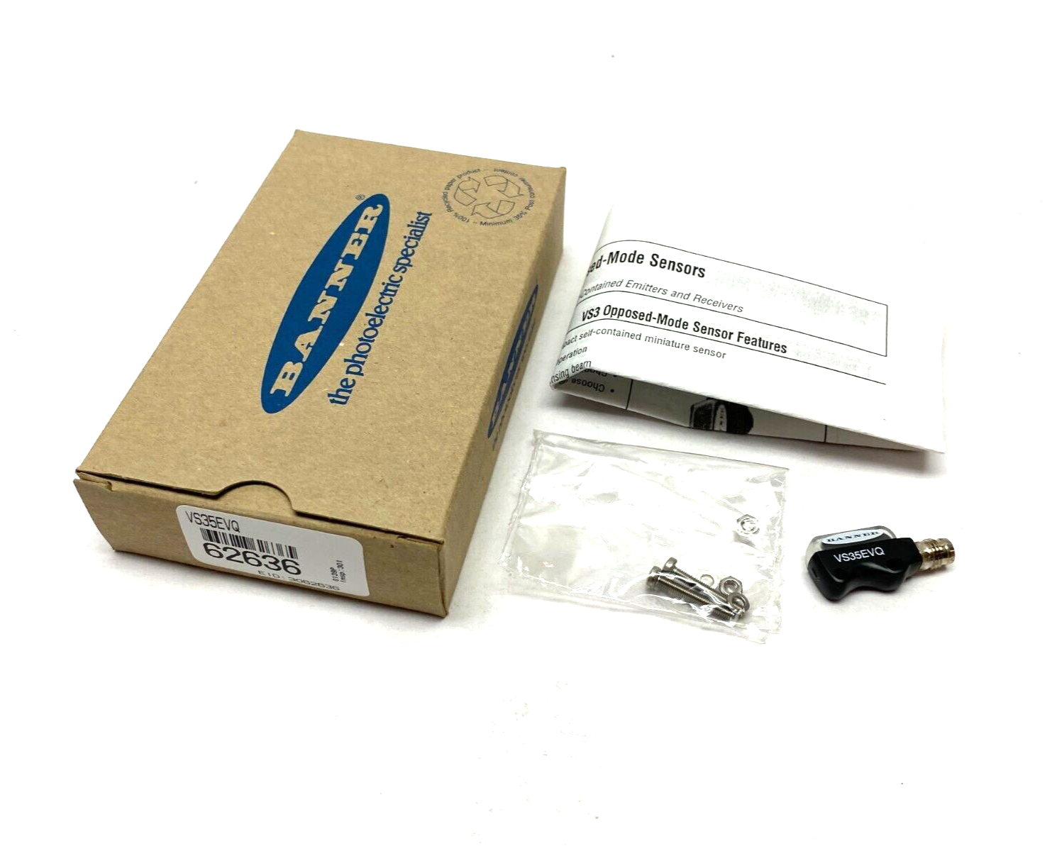 Banner VS35EVQ Photoelectric Sensor Transmitter 62636 - New - Maverick Industrial Sales