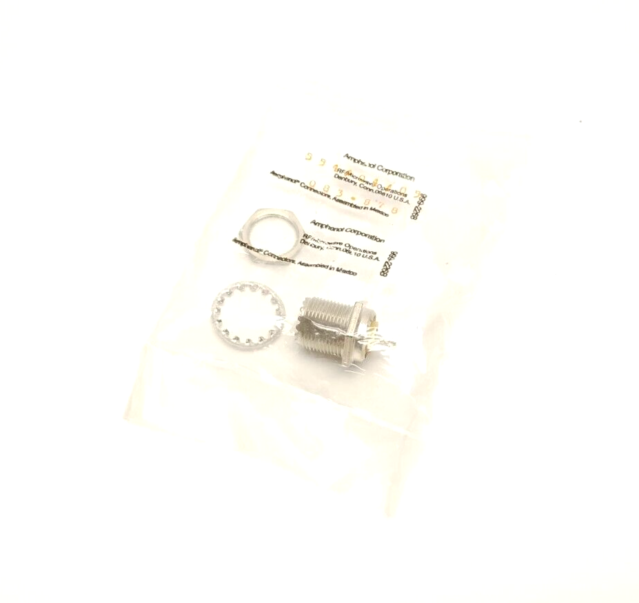Amphenol 083-878 RF Connector UHF Straight Jack Solder Cup Bulkhead - Maverick Industrial Sales