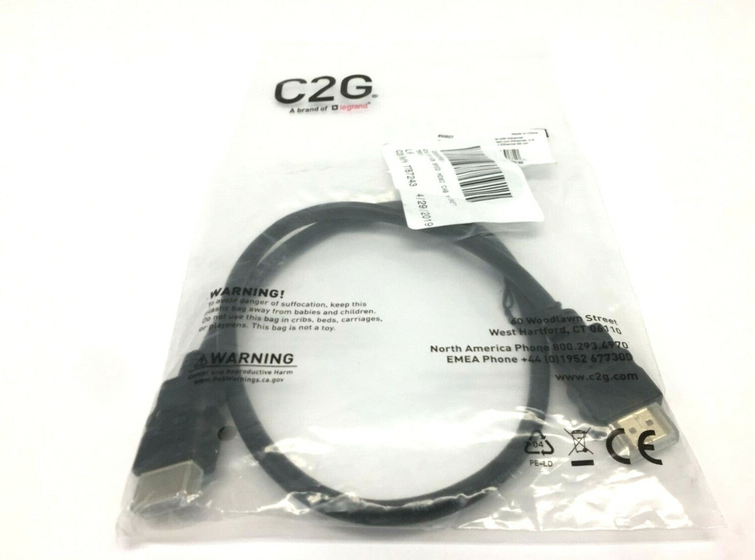 50607 | C2G High Speed HDMI Cable with Ethernet 2ft - New - Maverick Industrial Sales