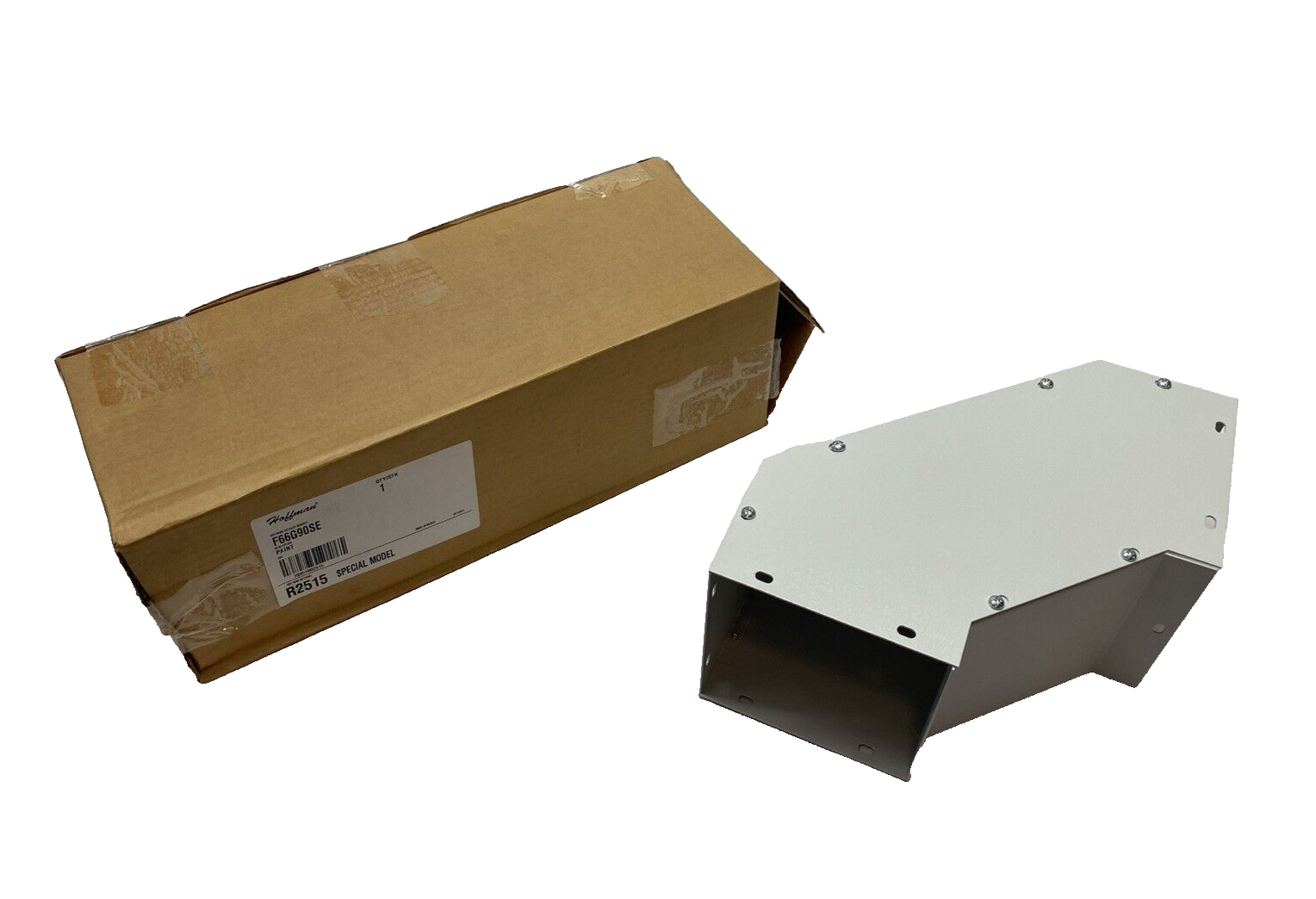 Hoffman F66G90SE Wireway Elbow Sweep, 90 Degree, 6"x6", Light Gray R2515 - New – Open box - Maverick Industrial Sales