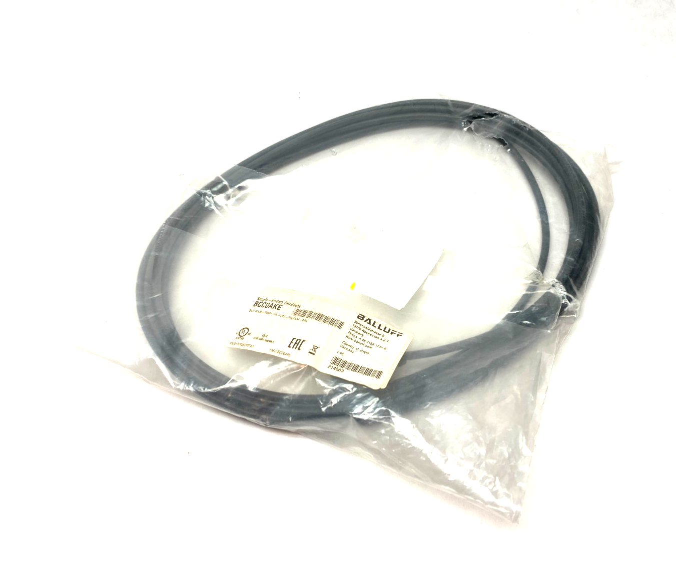 Balluff BCC0AKE Single Ended Welding Cable BCC M425-0000-1A-003-PW0434-050 - Maverick Industrial Sales
