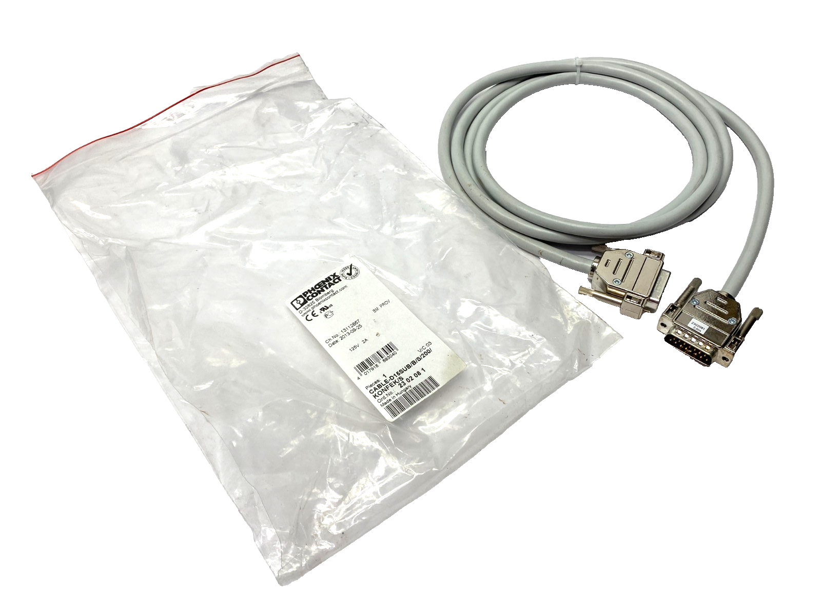 Phoenix Contact CABLE-D15SUB/B/S/200/KONFEK/S Round Cable D-Sub 2m 2302081 - Maverick Industrial Sales
