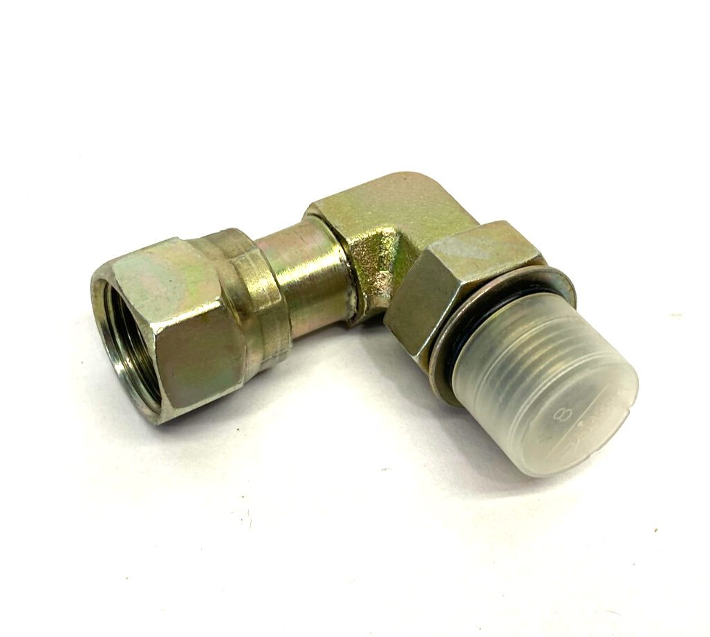 Parker 8 AOEL6-S Seal-Lok ORFS 90° Swivel Elbow Fitting 1/2" to 3/4"-16 UNF - Maverick Industrial Sales