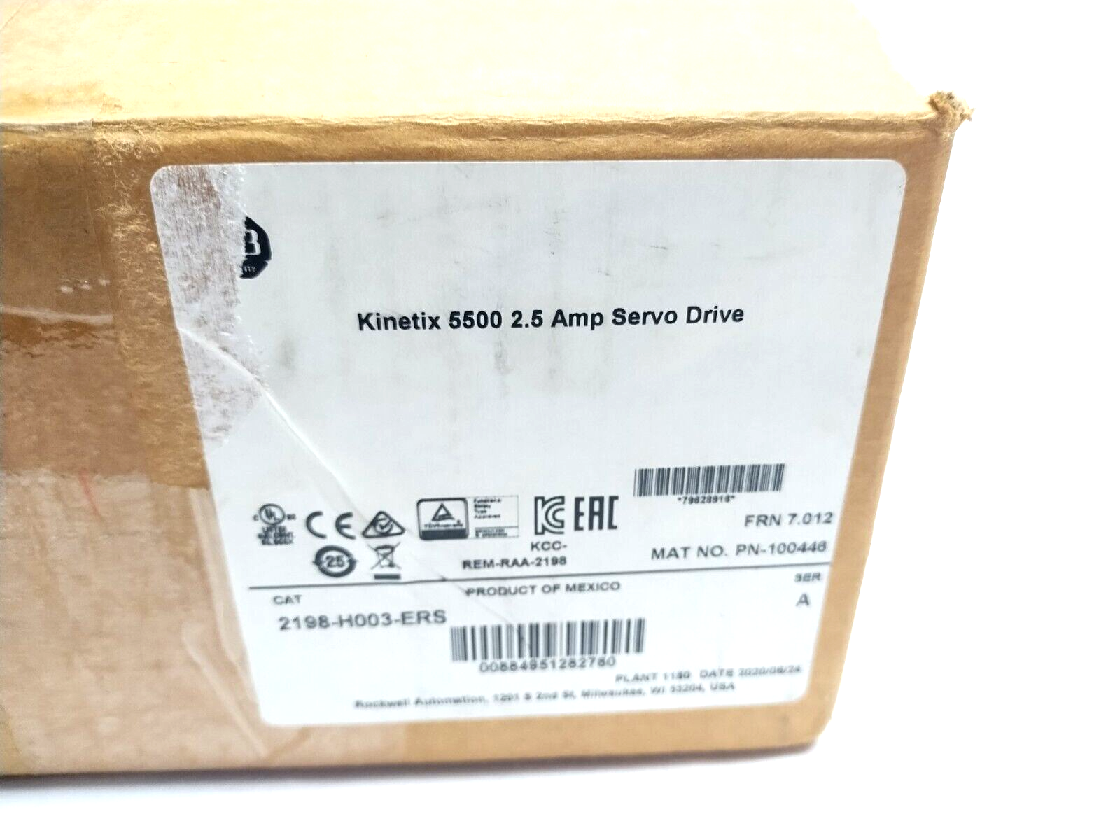 Allen Bradley 2198-H003-ERS2 Ser. A Kinetix 5500 Servo Drive 2.5A 1PH/3PH - New – Open box - Maverick Industrial Sales