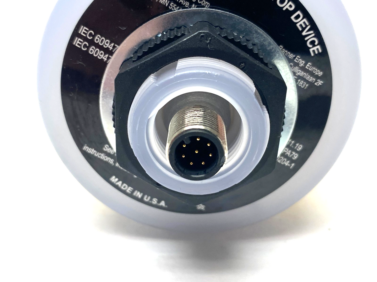 SSA-EB1PLYR-12ECQ8 | Banner Illuminated Emergency Stop Pushbutton 30mm Mount 25304- Used - Maverick Industrial Sales