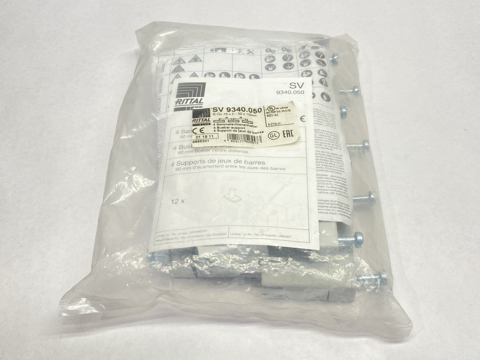 Rittal SV 9340.050 Busbar Support PKG OF 4 - Maverick Industrial Sales