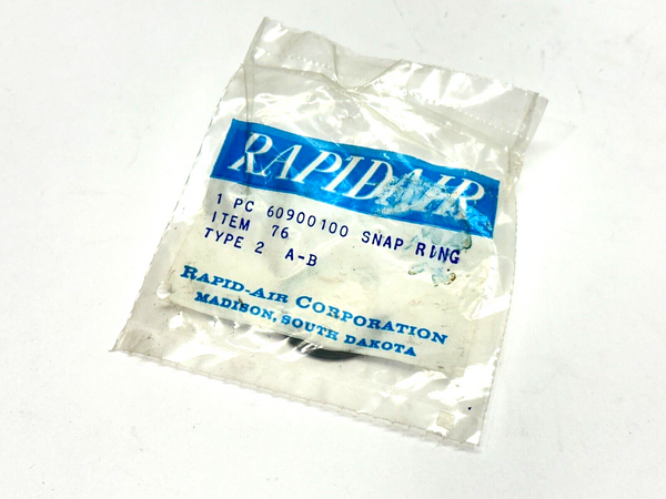 Rapidair 60900100 Snap Ring Item 76 Type 2 A-B
