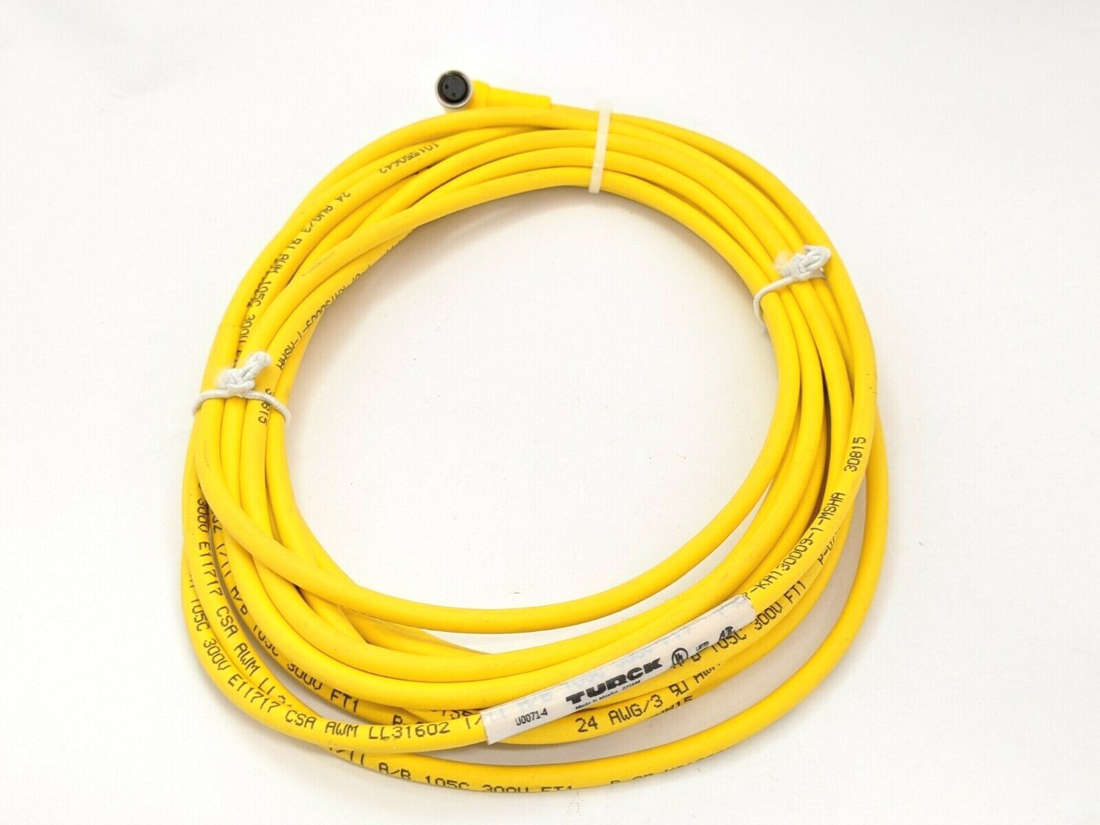 Turck PKW 3M-5 Right Angle 3 Pin Female Single End Cordset U0071-4 - Used - Maverick Industrial Sales