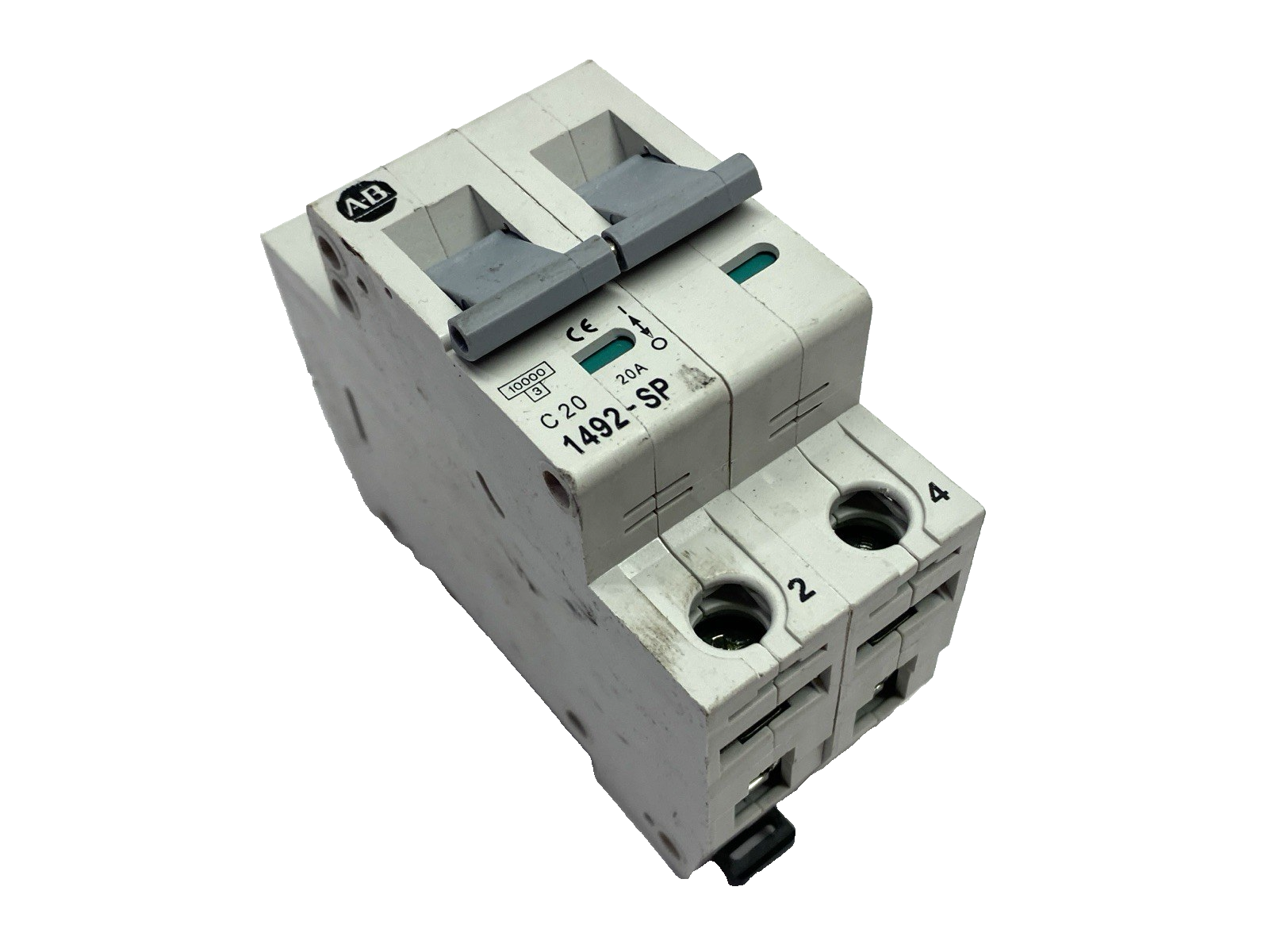 Allen Bradley 1492-SP2C200 Ser. C Circuit Breaker 20A MISSING DIN RAIL LATCH - Maverick Industrial Sales