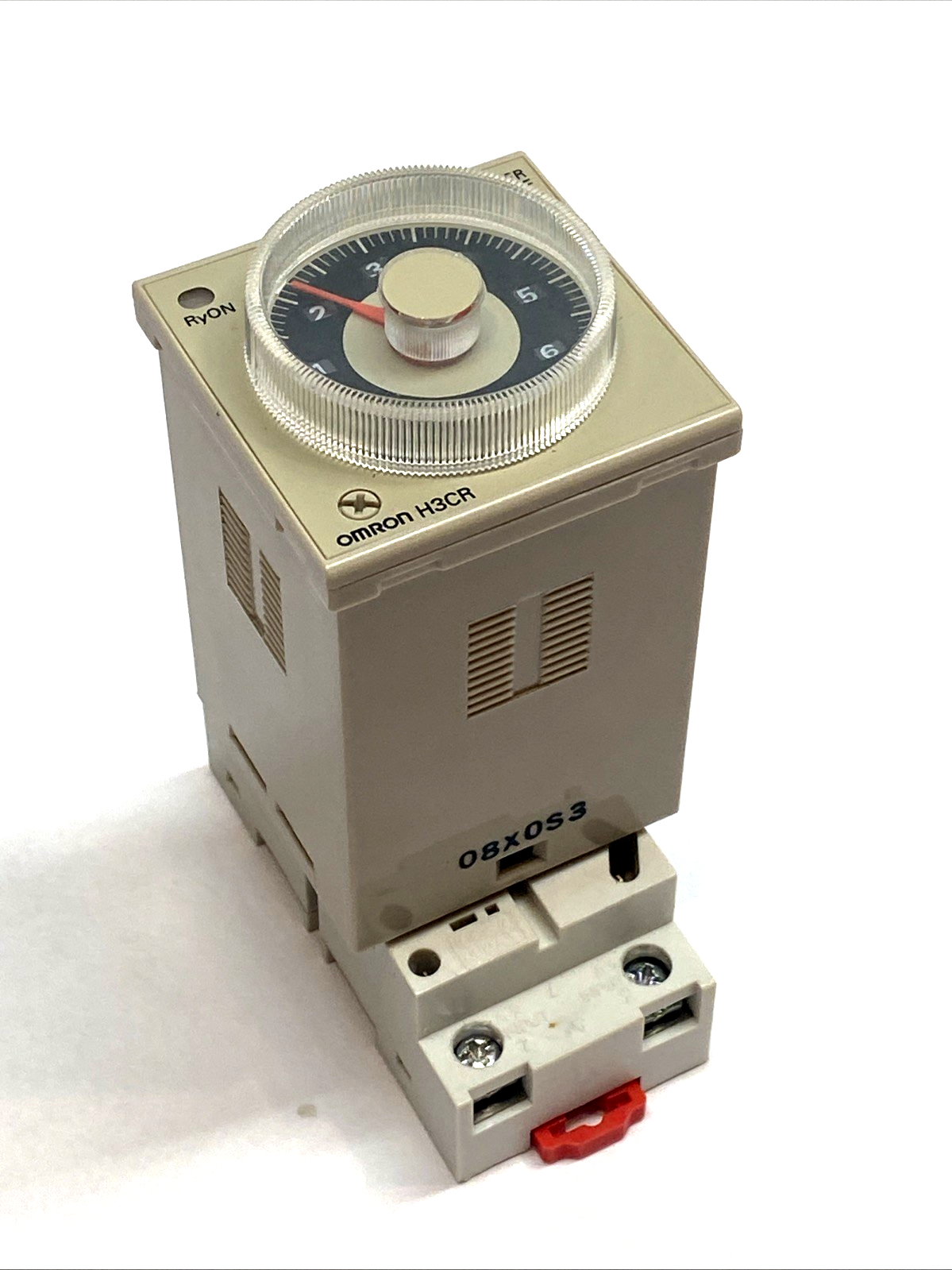 H3CR | Omron Timer w/ Square D 8501NR52 8‑pin Relay Socket DIN Rail Mount - Used - Maverick Industrial Sales